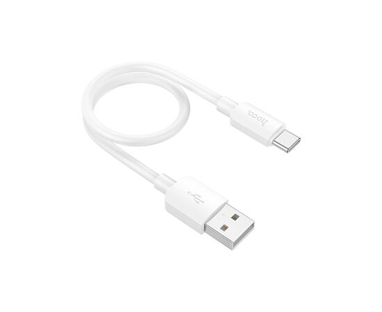 Дата кабель USB 2.0 AM to USB-C 0.25m Hyper 27W X96 white HOCO (6942007609418)