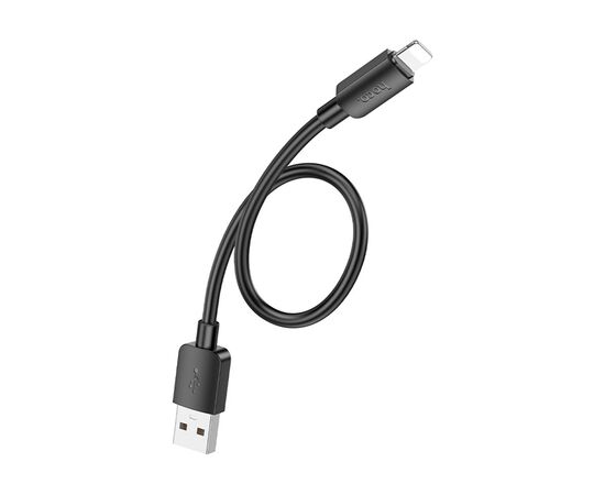 Дата кабель USB 2.0 AM to Lightning 0.25m Hyper X96 black HOCO (6942007609388), изображение 3 Дата кабель USB 2.0 AM to Lightning 0.25m Hyper X96 black HOCO (6942007609388), изображение 3