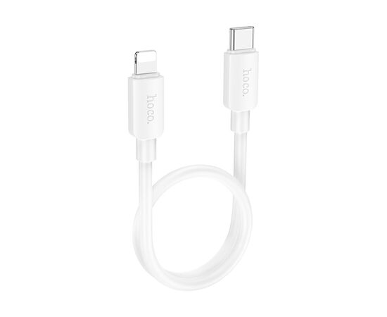 Дата кабель USB-C to Lightning 0.25m Hyper PD X96 white HOCO (6942007609371)