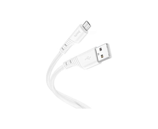 Дата кабель USB 2.0 AM to Micro 5P 1.0m Crystal color silicone X97 white HOCO (6931474799838), изображение 2 Дата кабель USB 2.0 AM to Micro 5P 1.0m Crystal color silicone X97 white HOCO (6931474799838), изображение 2