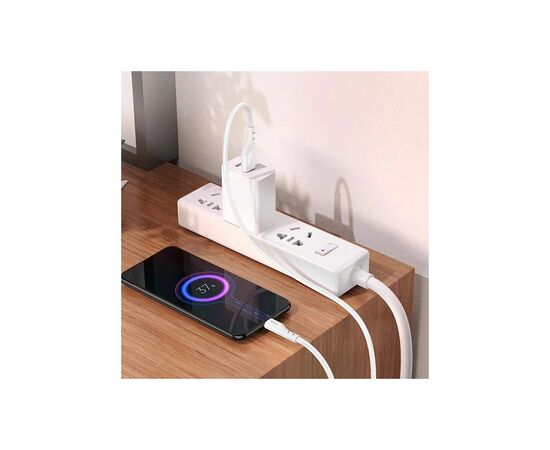Дата кабель USB 2.0 AM to Micro 5P 1.0m Crystal color silicone X97 white HOCO (6931474799838), изображение 5 Дата кабель USB 2.0 AM to Micro 5P 1.0m Crystal color silicone X97 white HOCO (6931474799838), изображение 5