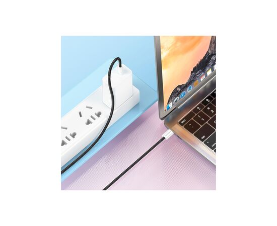 Дата кабель USB-C to USB-C 1.0m 60W Original BX103 black BOROFONE (6941991109485), изображение 4 Дата кабель USB-C to USB-C 1.0m 60W Original BX103 black BOROFONE (6941991109485), изображение 4