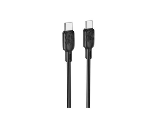 Дата кабель USB-C to USB-C 2.0m 60W Lenny silicone BX113 black BOROFONE (6941991115516), изображение 2 Дата кабель USB-C to USB-C 2.0m 60W Lenny silicone BX113 black BOROFONE (6941991115516), изображение 2