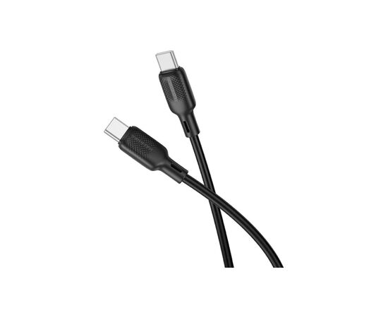 Дата кабель USB-C to USB-C 2.0m 60W Lenny silicone BX113 black BOROFONE (6941991115516), изображение 3 Дата кабель USB-C to USB-C 2.0m 60W Lenny silicone BX113 black BOROFONE (6941991115516), изображение 3