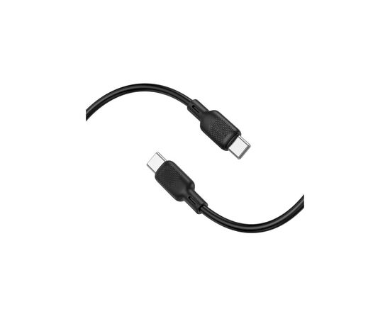 Дата кабель USB-C to USB-C 2.0m 60W Lenny silicone BX113 black BOROFONE (6941991115516), изображение 4 Дата кабель USB-C to USB-C 2.0m 60W Lenny silicone BX113 black BOROFONE (6941991115516), изображение 4