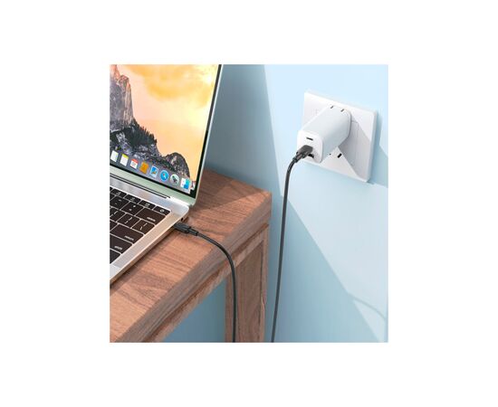 Дата кабель USB-C to USB-C 2.0m 60W Lenny silicone BX113 black BOROFONE (6941991115516), изображение 7 Дата кабель USB-C to USB-C 2.0m 60W Lenny silicone BX113 black BOROFONE (6941991115516), изображение 7