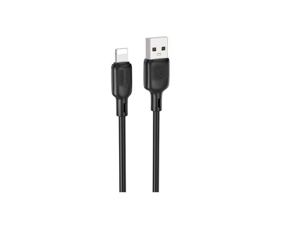 Дата кабель USB 2.0 AM to Lightning 1.0m Lenny silicone BX113 black BOROFONE (6941991115394), изображение 2 Дата кабель USB 2.0 AM to Lightning 1.0m Lenny silicone BX113 black BOROFONE (6941991115394), изображение 2