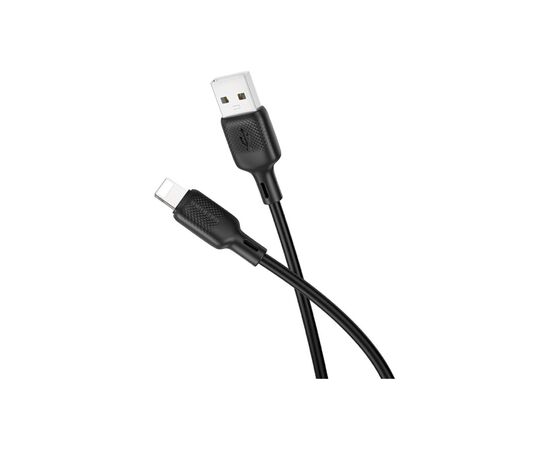 Дата кабель USB 2.0 AM to Lightning 1.0m Lenny silicone BX113 black BOROFONE (6941991115394), изображение 3 Дата кабель USB 2.0 AM to Lightning 1.0m Lenny silicone BX113 black BOROFONE (6941991115394), изображение 3