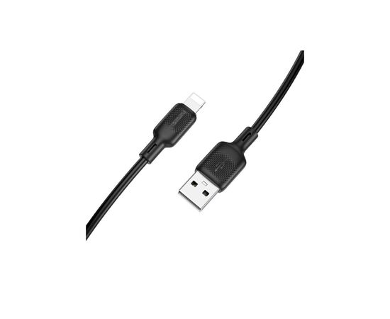 Дата кабель USB 2.0 AM to Lightning 1.0m Lenny silicone BX113 black BOROFONE (6941991115394), изображение 4 Дата кабель USB 2.0 AM to Lightning 1.0m Lenny silicone BX113 black BOROFONE (6941991115394), изображение 4