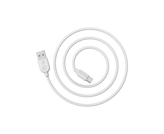 Дата кабель USB 2.0 AM to USB-C 1.0m 2.4A PVC BX14 white BOROFONE (6957531089995), изображение 3 Дата кабель USB 2.0 AM to USB-C 1.0m 2.4A PVC BX14 white BOROFONE (6957531089995), изображение 3