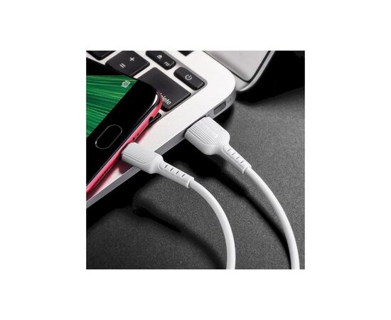 Дата кабель USB 2.0 AM to Micro 5P 1.0m 2A PVC BX16 white BOROFONE (6957531099482), зображення 4 Дата кабель USB 2.0 AM to Micro 5P 1.0m 2A PVC BX16 white BOROFONE (6957531099482), зображення 4