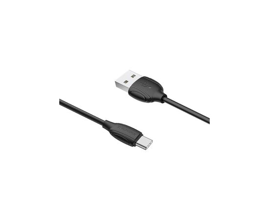 Дата кабель USB 2.0 AM to USB-C 1.0m 3A PVC BX19 black BOROFONE (6931474701794), изображение 2 Дата кабель USB 2.0 AM to USB-C 1.0m 3A PVC BX19 black BOROFONE (6931474701794), изображение 2