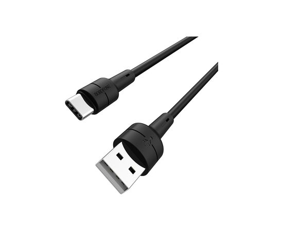 Дата кабель USB 2.0 AM to USB-C 1.0m 3A silicone BX30 black BOROFONE (6931474706928), изображение 2 Дата кабель USB 2.0 AM to USB-C 1.0m 3A silicone BX30 black BOROFONE (6931474706928), изображение 2
