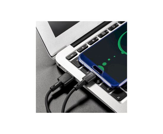 Дата кабель USB 2.0 AM to USB-C 1.0m 3A silicone BX31 black BOROFONE (6931474710390), зображення 4 Дата кабель USB 2.0 AM to USB-C 1.0m 3A silicone BX31 black BOROFONE (6931474710390), зображення 4
