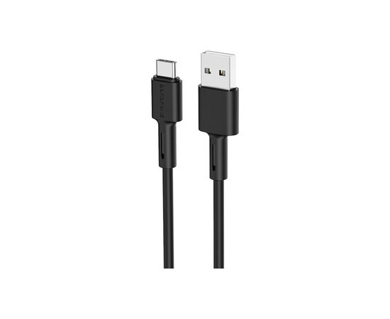 Дата кабель USB 2.0 AM to USB-C 1.0m 3A silicone BX31 black BOROFONE (6931474710390)