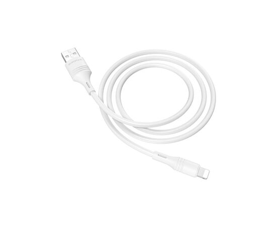 Дата кабель USB 2.0 AM to Lightning 1.0m 2.4A PVC BX43 white BOROFONE (6931474735584), изображение 2 Дата кабель USB 2.0 AM to Lightning 1.0m 2.4A PVC BX43 white BOROFONE (6931474735584), изображение 2
