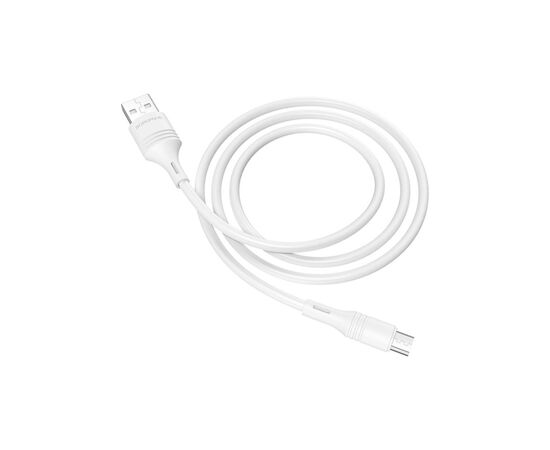 Дата кабель USB 2.0 AM to Micro 5P 1.0m 2.4A PVC BX43 white BOROFONE (6931474735591), изображение 2 Дата кабель USB 2.0 AM to Micro 5P 1.0m 2.4A PVC BX43 white BOROFONE (6931474735591), изображение 2
