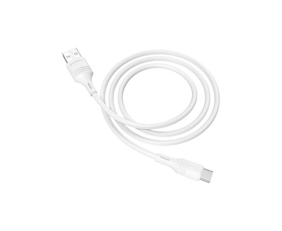 Дата кабель USB 2.0 AM to USB-C 1.0m 3A PVC BX43 white BOROFONE (6931474735607), изображение 2 Дата кабель USB 2.0 AM to USB-C 1.0m 3A PVC BX43 white BOROFONE (6931474735607), изображение 2
