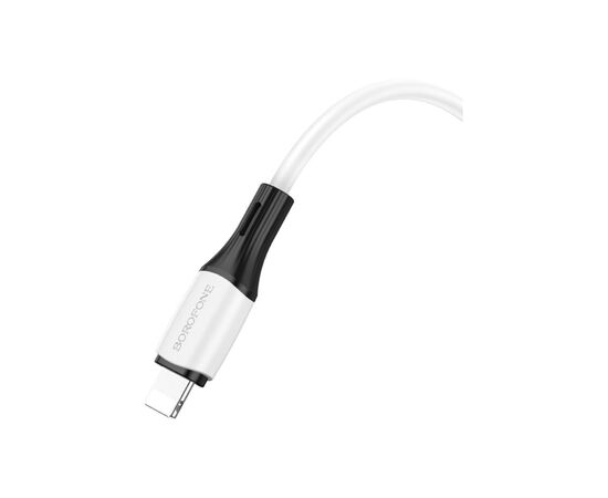 Дата кабель USB-C to Lightning 1.0m 3A 20W silicone BX79 white BOROFONE (6974443384734), изображение 2 Дата кабель USB-C to Lightning 1.0m 3A 20W silicone BX79 white BOROFONE (6974443384734), изображение 2
