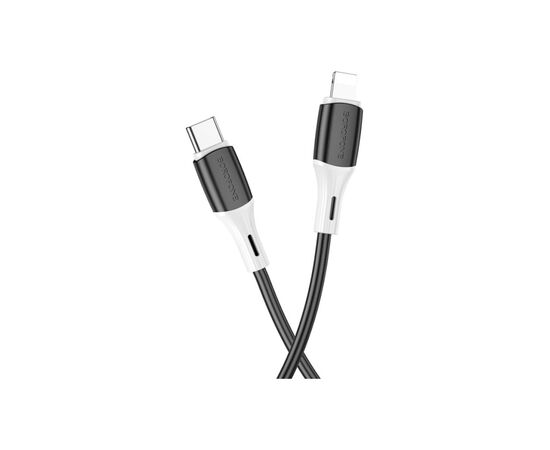 Дата кабель USB-C to Lightning 1.0m 3A 20W silicone BX79 black BOROFONE (6974443384727), изображение 2 Дата кабель USB-C to Lightning 1.0m 3A 20W silicone BX79 black BOROFONE (6974443384727), изображение 2