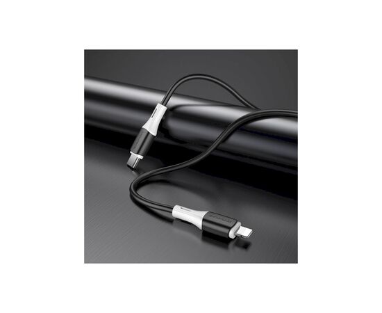 Дата кабель USB-C to Lightning 1.0m 3A 20W silicone BX79 black BOROFONE (6974443384727), изображение 4 Дата кабель USB-C to Lightning 1.0m 3A 20W silicone BX79 black BOROFONE (6974443384727), изображение 4