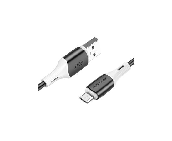 Дата кабель USB 2.0 AM to Micro 5P 1.0m 2.4A silicone BX79 white BOROFONE (6974443384772), изображение 2 Дата кабель USB 2.0 AM to Micro 5P 1.0m 2.4A silicone BX79 white BOROFONE (6974443384772), изображение 2