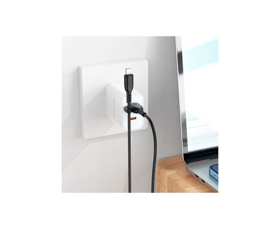 Дата кабель USB 2.0 AM to Lightning 1.0m 2.4A PVC BX91 black BOROFONE (6974443389883), изображение 6 Дата кабель USB 2.0 AM to Lightning 1.0m 2.4A PVC BX91 black BOROFONE (6974443389883), изображение 6