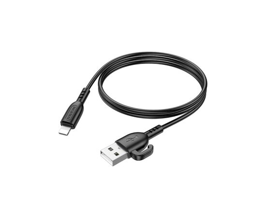 Дата кабель USB 2.0 AM to Lightning 1.0m 2.4A PVC BX91 black BOROFONE (6974443389883)