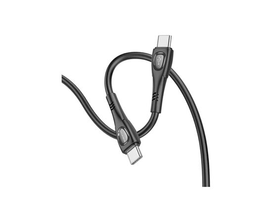Дата кабель USB-C to USB-C 1.0m 60W Superior BX98 black BOROFONE (6941991104497), изображение 3 Дата кабель USB-C to USB-C 1.0m 60W Superior BX98 black BOROFONE (6941991104497), изображение 3