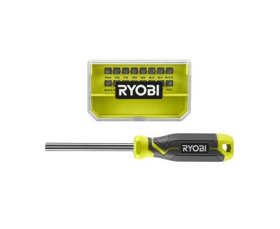 Отвертка Ryobi RHSDM1701, битодержатель 1/4", 100мм, 16 бит, SL, PH, PZ, Torx, кейс (5132006050)