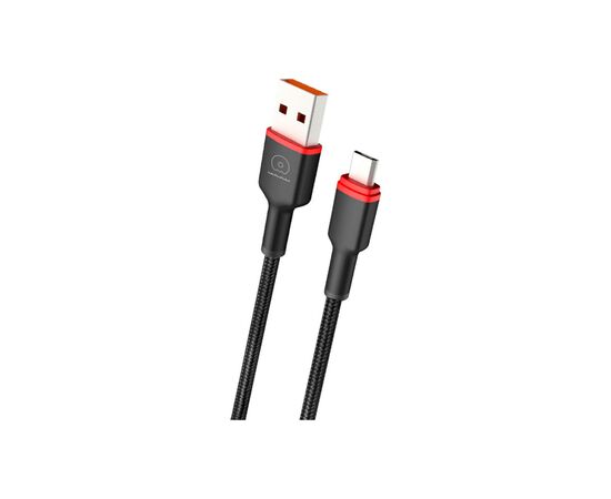 Дата кабель USB-C to USB-C 1.0m 2.4A X203 black WUW (6972573336203)