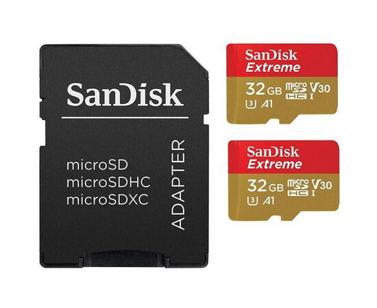 Карта памяти SanDisk 32GB microSD class 10 UHS-I U3 V30 A1 Extreme (SDSQXAF-032G-GN6AT)