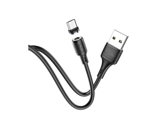 Дата кабель USB 2.0 AM to Micro 5P 1.0m 2.4A magnetic PVC X52 black HOCO (6931474735539), изображение 3 Дата кабель USB 2.0 AM to Micro 5P 1.0m 2.4A magnetic PVC X52 black HOCO (6931474735539), изображение 3