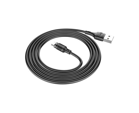 Дата кабель USB 2.0 AM to Micro 5P 1.0m 2.4A magnetic PVC X52 black HOCO (6931474735539), изображение 4 Дата кабель USB 2.0 AM to Micro 5P 1.0m 2.4A magnetic PVC X52 black HOCO (6931474735539), изображение 4