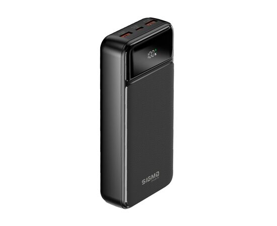 Батарея универсальная Sigma X-power SI20A4QL 20000mAh, PD/20W, QC/22.5W, LED, cable 20w, black (4827798799710), изображение 4 Батарея универсальная Sigma X-power SI20A4QL 20000mAh, PD/20W, QC/22.5W, LED, cable 20w, black (4827798799710), изображение 4