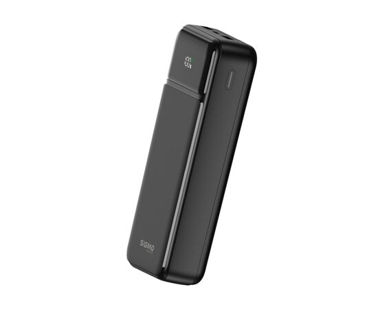 Батарея универсальная Sigma X-power SI20A4QL 20000mAh, PD/20W, QC/22.5W, LED, cable 20w, black (4827798799710), изображение 5 Батарея универсальная Sigma X-power SI20A4QL 20000mAh, PD/20W, QC/22.5W, LED, cable 20w, black (4827798799710), изображение 5