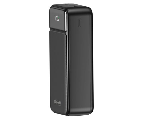Батарея универсальная Sigma X-power SI30A4QL 30000mAh, PD/20W, QC22.5W, LED, cable 20w, black (4827798787311), изображение 3 Батарея универсальная Sigma X-power SI30A4QL 30000mAh, PD/20W, QC22.5W, LED, cable 20w, black (4827798787311), изображение 3
