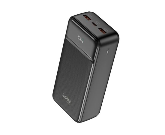Батарея универсальная Sigma X-power SI30A4QL 30000mAh, PD/20W, QC22.5W, LED, cable 20w, black (4827798787311), изображение 4 Батарея универсальная Sigma X-power SI30A4QL 30000mAh, PD/20W, QC22.5W, LED, cable 20w, black (4827798787311), изображение 4