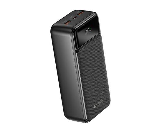 Батарея универсальная Sigma X-power SI30A4QL 30000mAh, PD/20W, QC22.5W, LED, cable 20w, black (4827798787311), изображение 5 Батарея универсальная Sigma X-power SI30A4QL 30000mAh, PD/20W, QC22.5W, LED, cable 20w, black (4827798787311), изображение 5