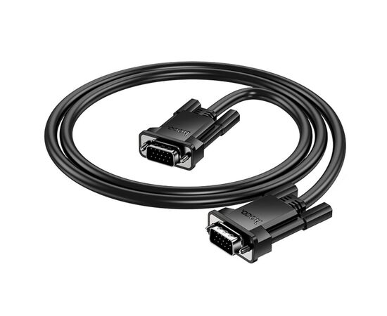 Кабель мультимедийный VGA to VGA 1.0m US11 HD Black HOCO (6942007628204)