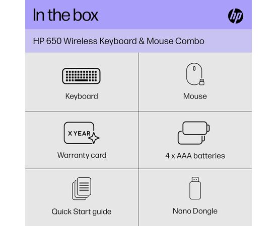Комплект HP 650 Wireless UA Black (4R013AA), изображение 11 Комплект HP 650 Wireless UA Black (4R013AA), изображение 11