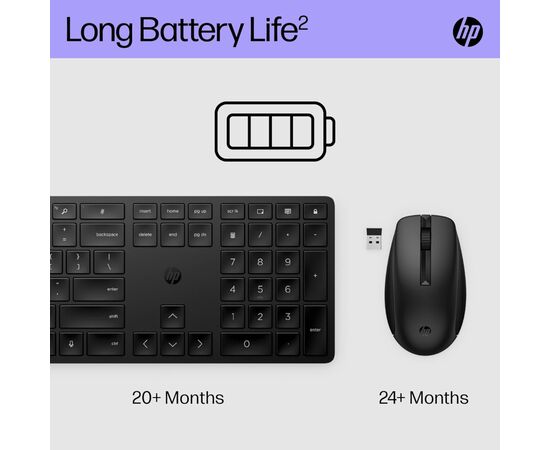 Комплект HP 650 Wireless UA Black (4R013AA), изображение 8 Комплект HP 650 Wireless UA Black (4R013AA), изображение 8