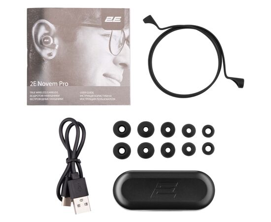 Наушники 2E Novem Pro True Wireless Waterproof Mic Black (2E-EBTWNPBK), изображение 10 Наушники 2E Novem Pro True Wireless Waterproof Mic Black (2E-EBTWNPBK), изображение 10