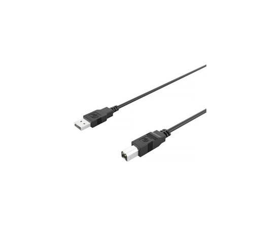 Кабель для принтера USB 2.0 AM/BM 3.0m black HP (DHC-PT100-3M), изображение 3 Кабель для принтера USB 2.0 AM/BM 3.0m black HP (DHC-PT100-3M), изображение 3