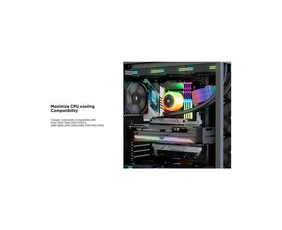 Система жидкостного охлаждения 1stPlayer CC-360-BK, изображение 12 Система жидкостного охлаждения 1stPlayer CC-360-BK, изображение 12