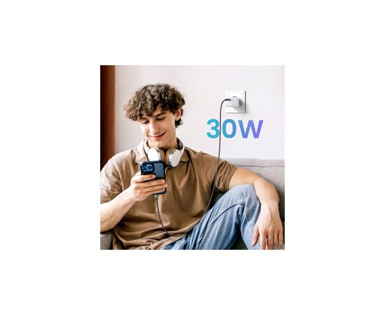 Зарядное устройство Ugreen CD319 Nexode Mini USB-C PD30W GaN White (15326), изображение 4 Зарядное устройство Ugreen CD319 Nexode Mini USB-C PD30W GaN White (15326), изображение 4