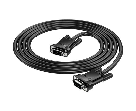 Кабель мультимедийный VGA M to VGA M 2.0m black HOCO (6942007628211)