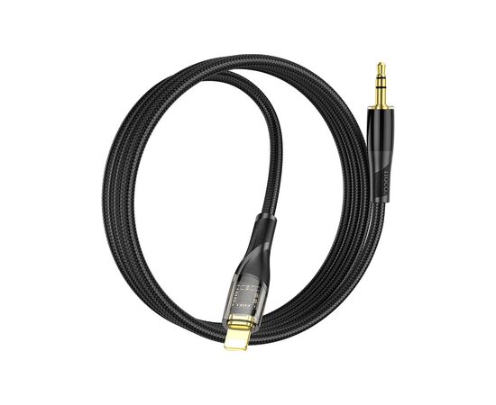 Кабель мультимедийный Lightning to 3.5mm M 1.0m black Black HOCO (6931474791153), изображение 4 Кабель мультимедийный Lightning to 3.5mm M 1.0m black Black HOCO (6931474791153), изображение 4