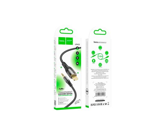 Кабель мультимедийный Lightning to 3.5mm M 1.0m black Black HOCO (6931474791153), изображение 5 Кабель мультимедийный Lightning to 3.5mm M 1.0m black Black HOCO (6931474791153), изображение 5