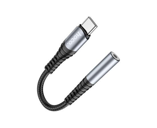 Адаптер USB-C M to 3.5mm F LS33 metal gray HOCO (6931474761163), изображение 2 Адаптер USB-C M to 3.5mm F LS33 metal gray HOCO (6931474761163), изображение 2